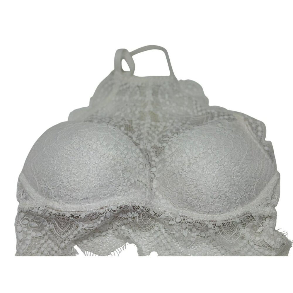 PINK by Victoria’s Secret Push-Up Bralette‎ – White Floral Lace, Padded XS/TP